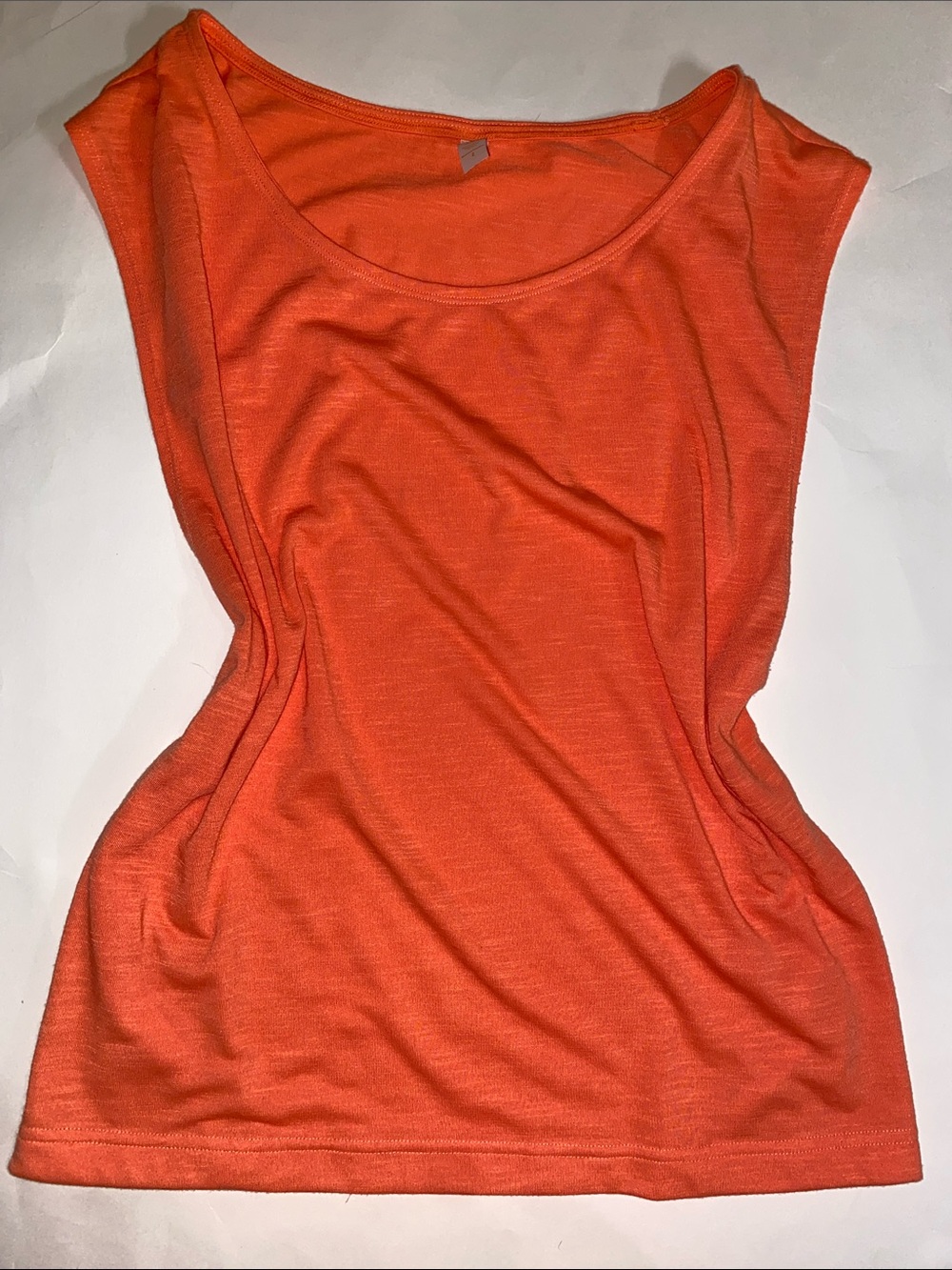 Lucy Women's Scoop Neck Tank Top in Bright Orange